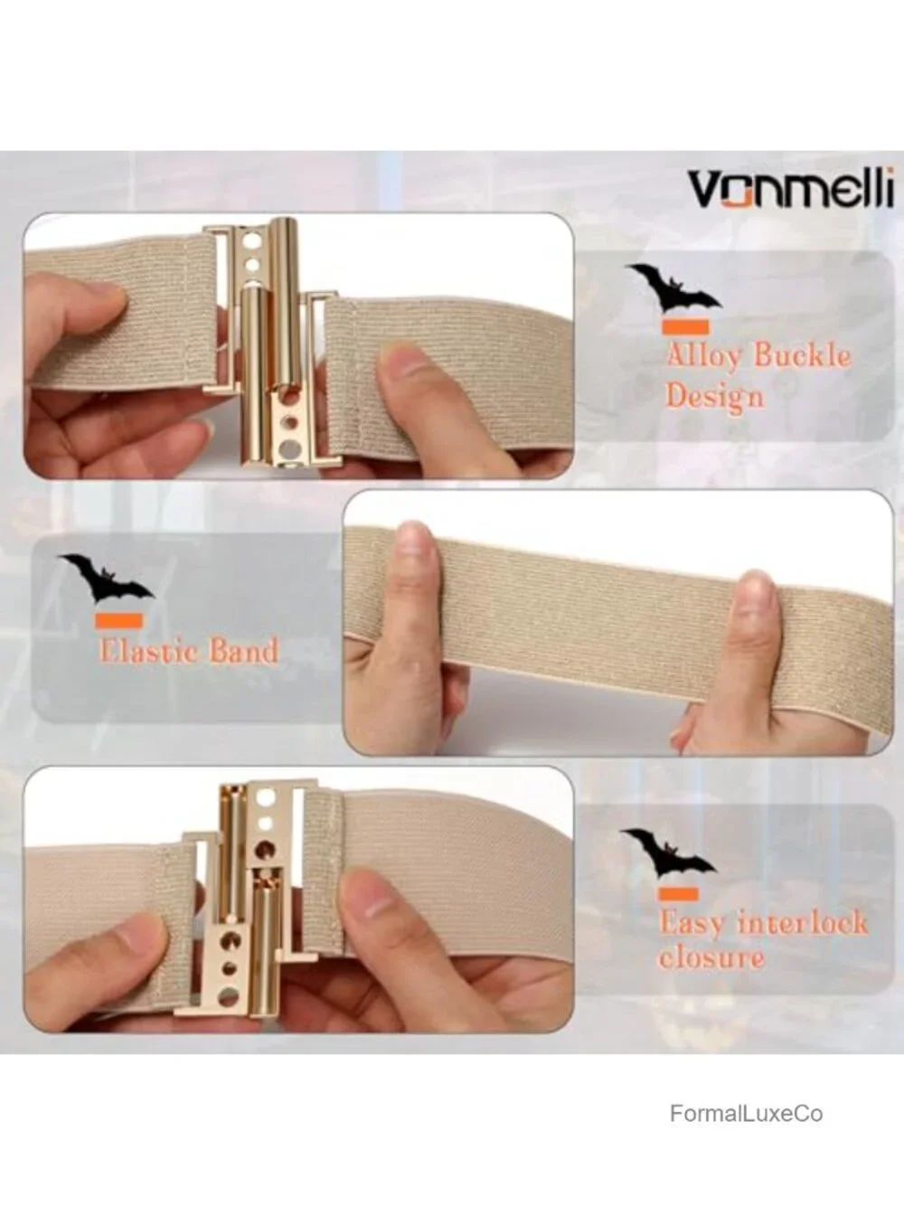 Wide Elastic Stretchy Belts for Women - Trimmer Waistband Retro Belt for Dresses
